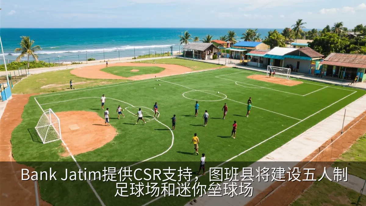 Bank Jatim提供CSR支持，图班县将建设五人制足球场和迷你垒球场